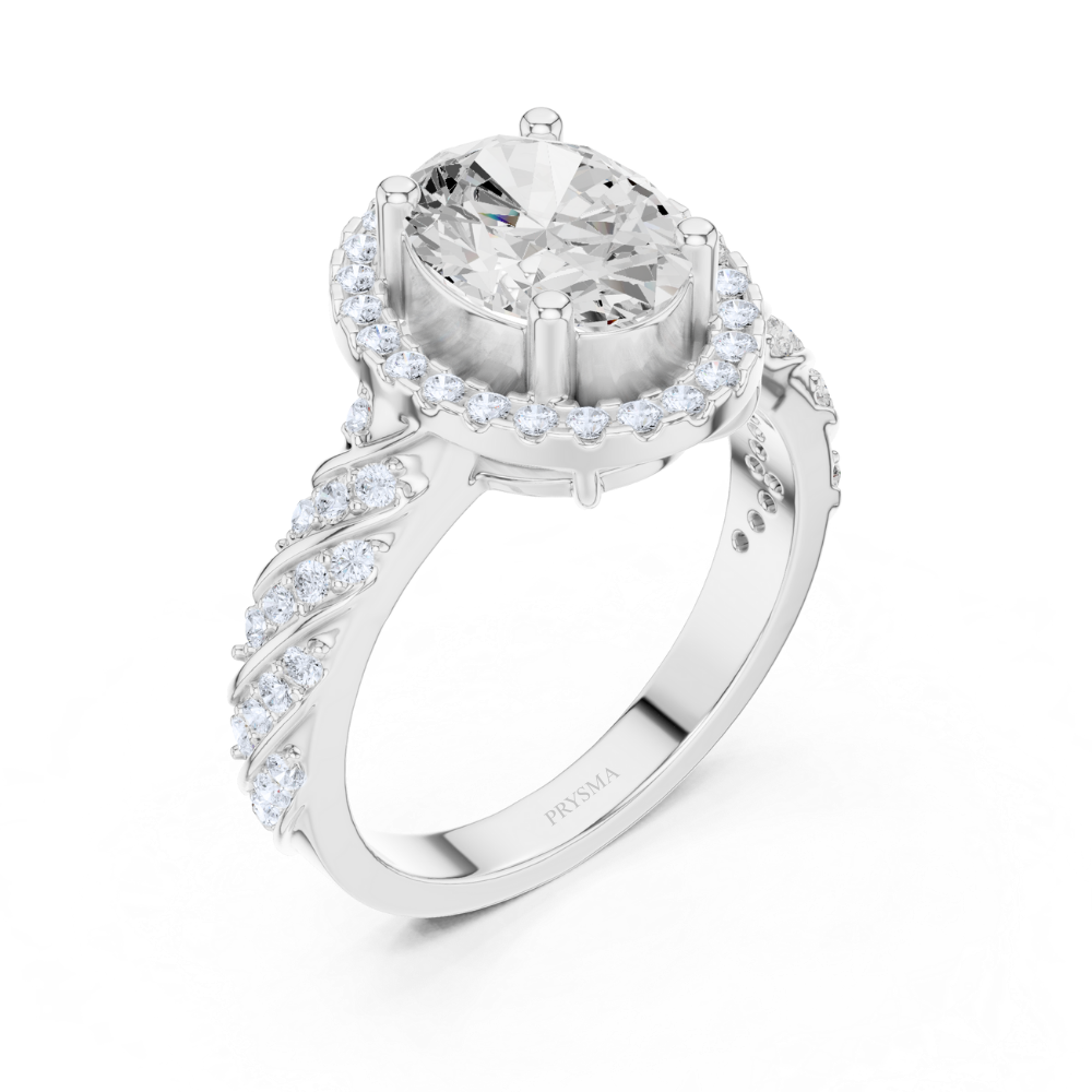 Majestic Oval Halo Ring