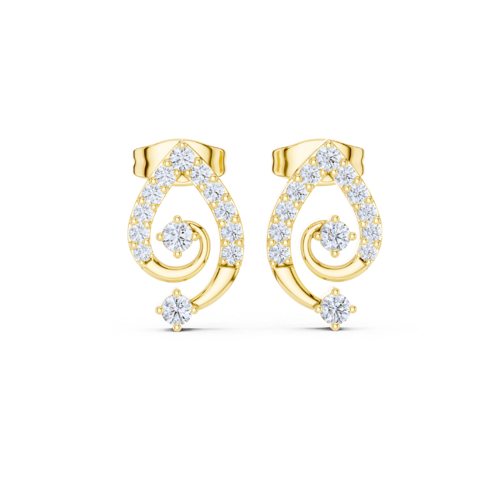 Twilight Spiral Diamond Earrings