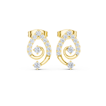 Twilight Spiral Diamond Earrings