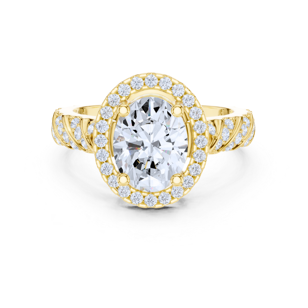 Majestic Oval Halo Ring