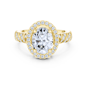 Majestic Oval Halo Ring