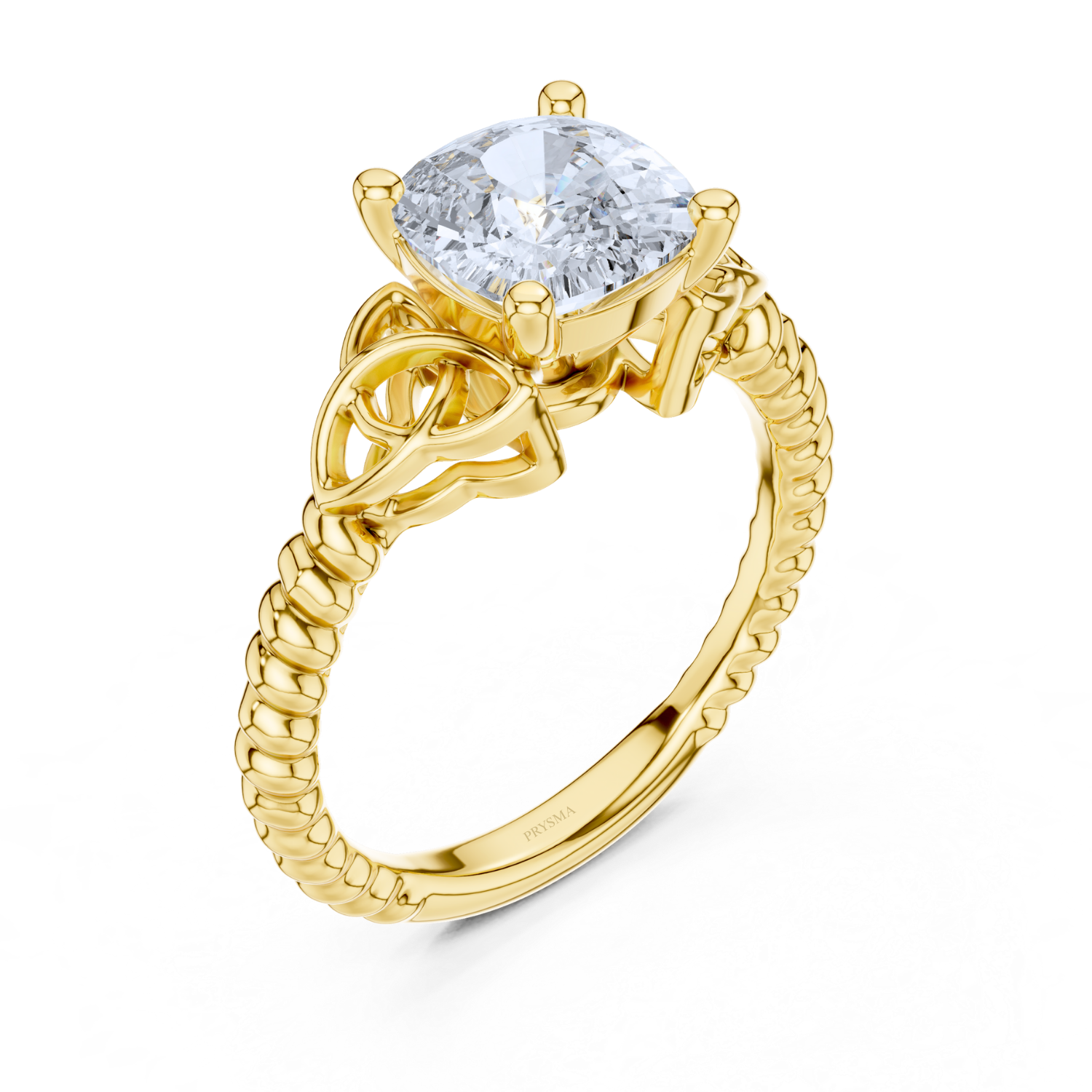 Intricate Braided Solitaire Ring