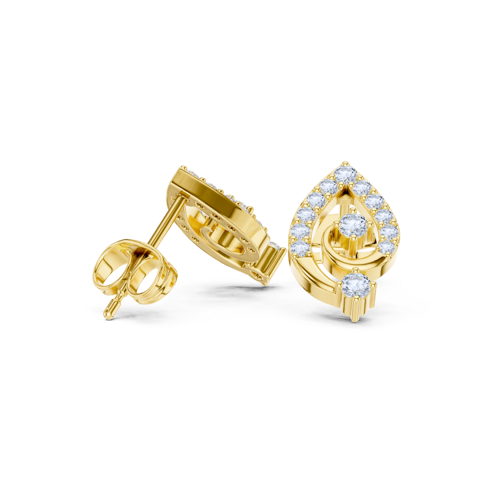 Twilight Spiral Diamond Earrings