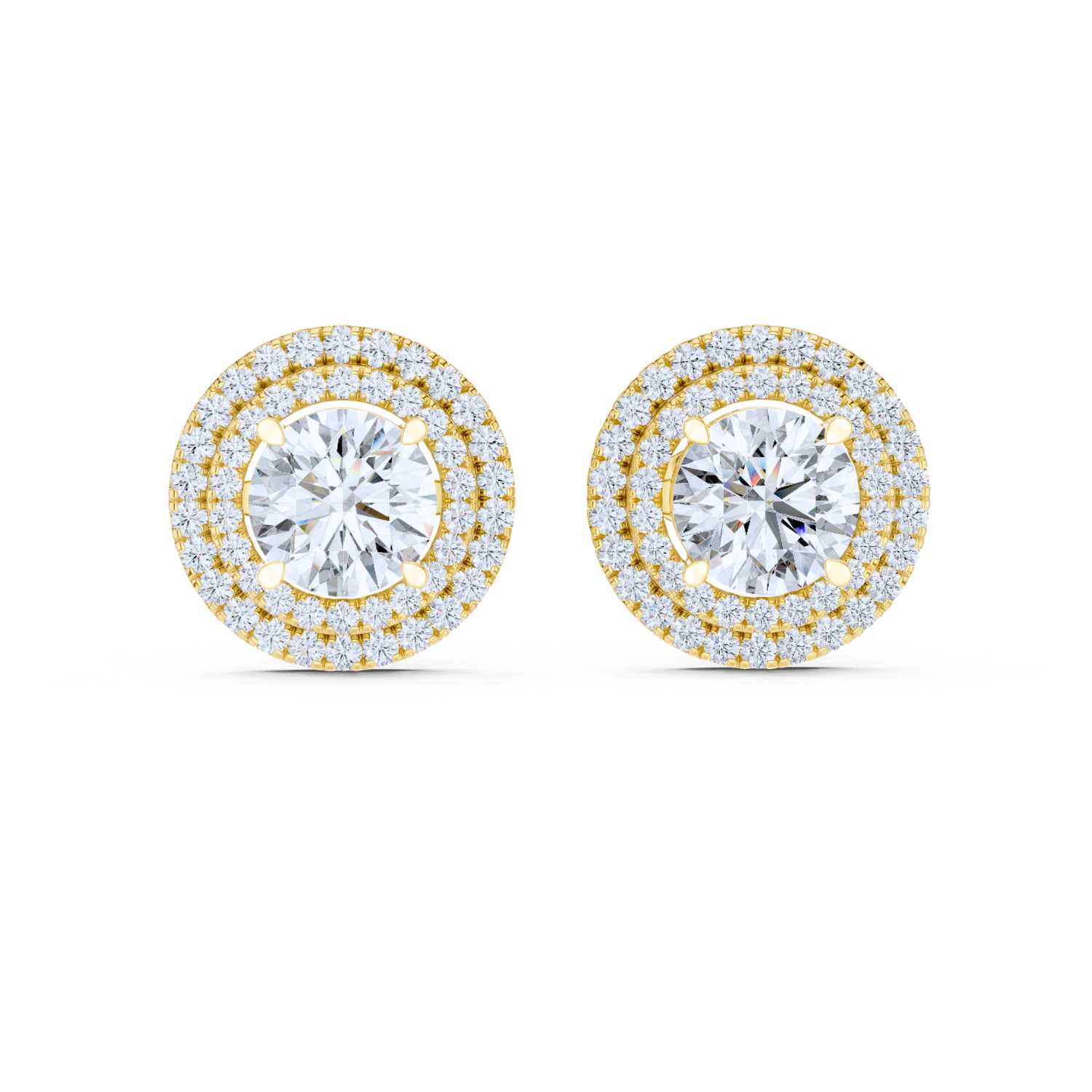 Eternal Brilliance Double Halo Diamond Studs