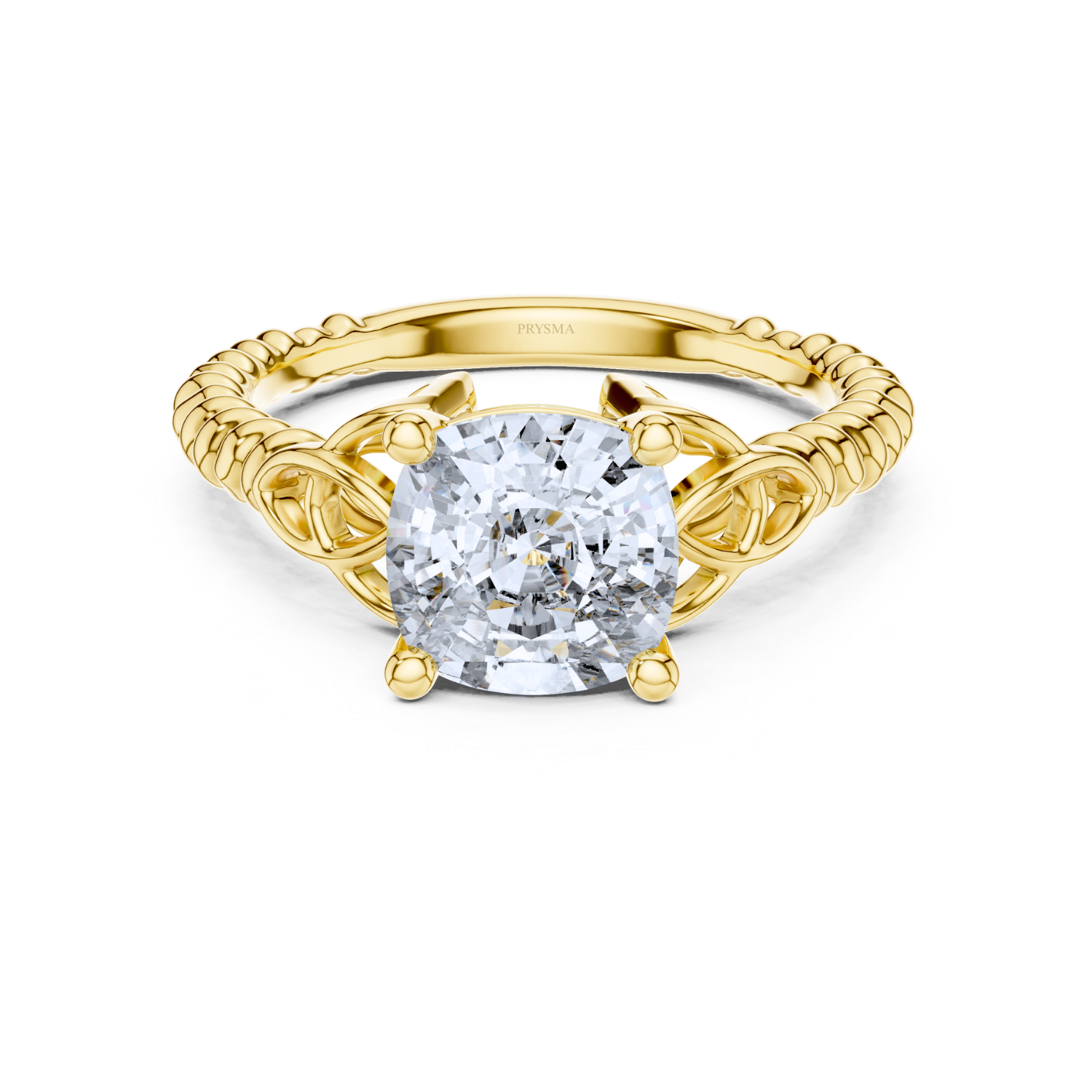 Intricate Braided Solitaire Ring