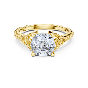 Intricate Braided Solitaire Ring