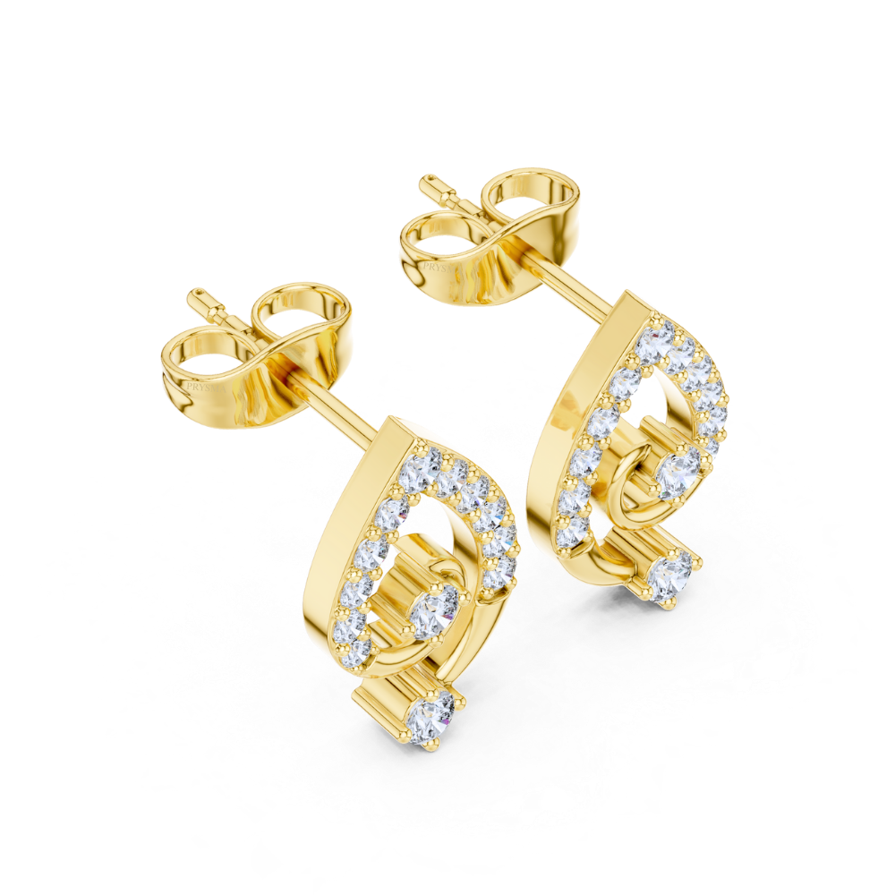 Twilight Spiral Diamond Earrings