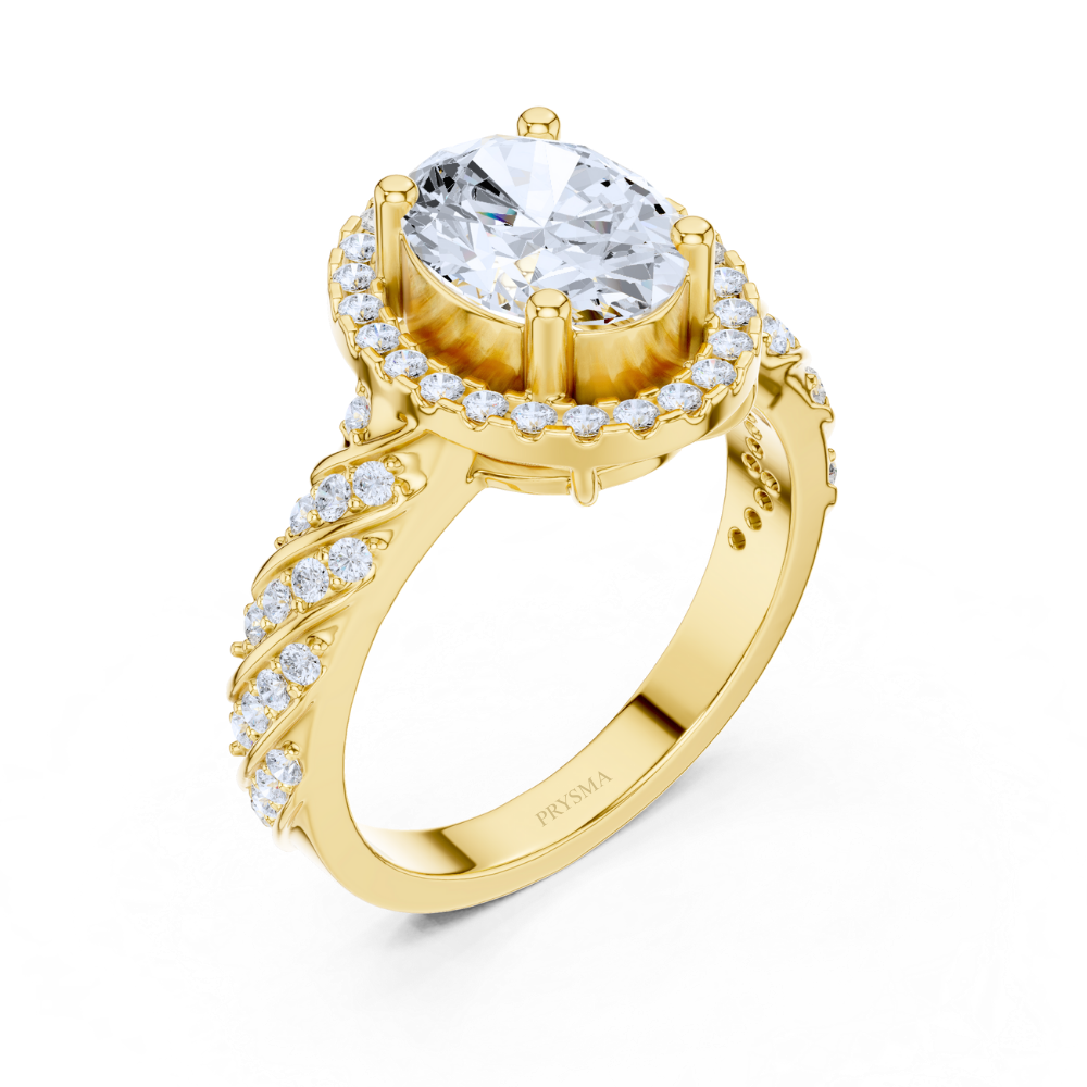 Majestic Oval Halo Ring