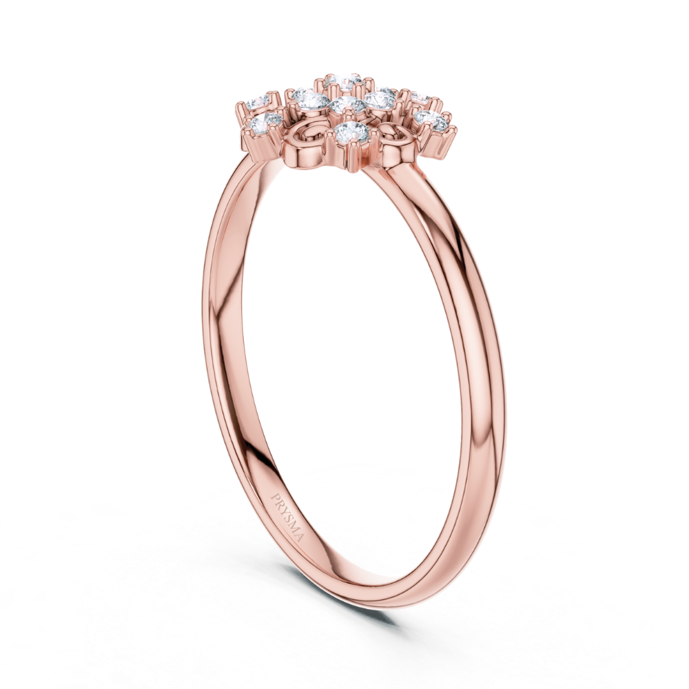 Regal Blossom Swirl Diamond Ring