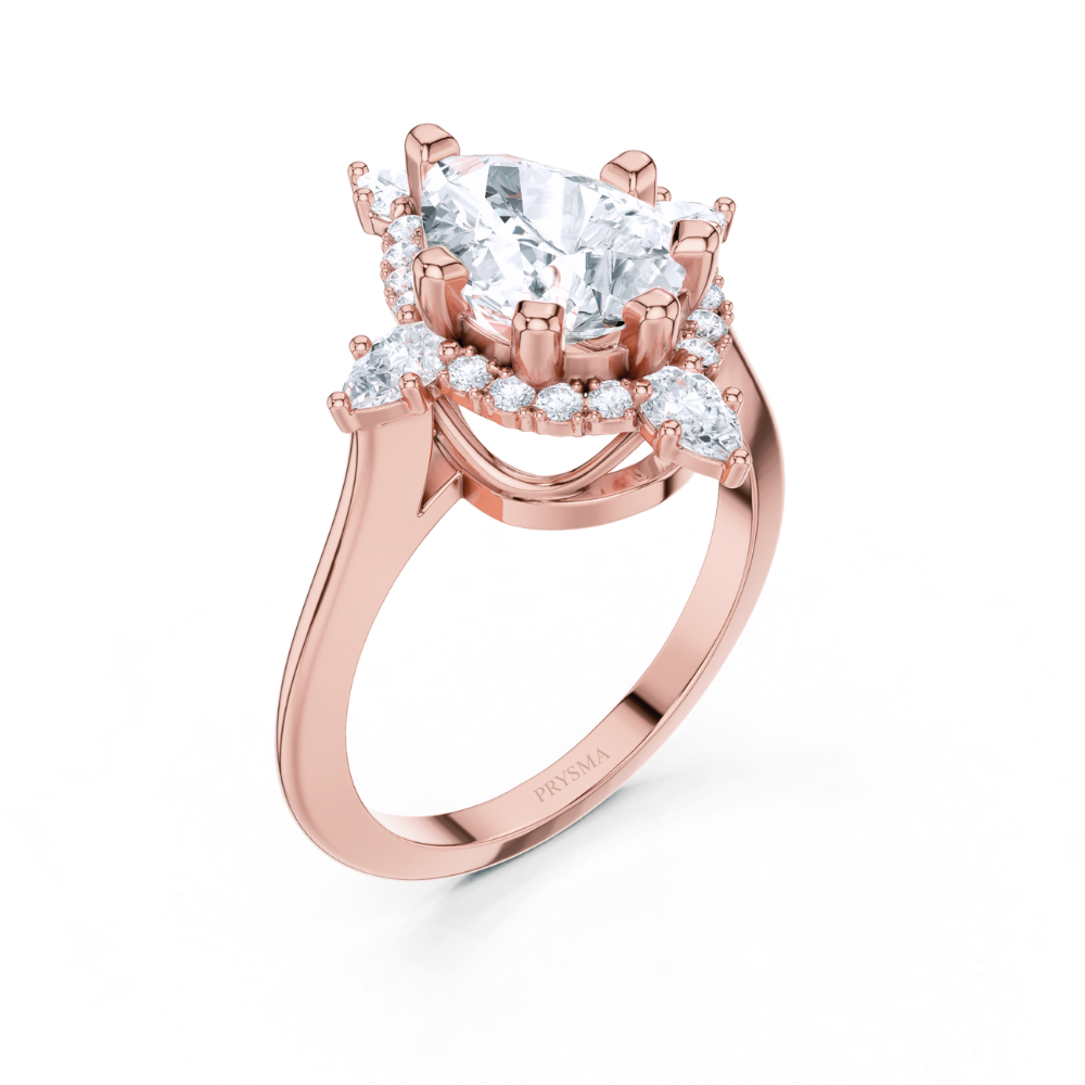 Imperial Teardrop Crown Ring