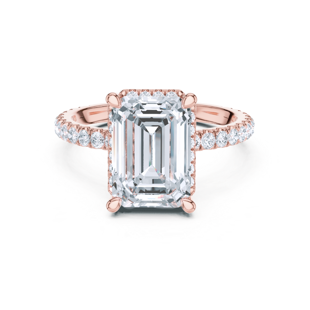 The Regal Emerald Halo Ring