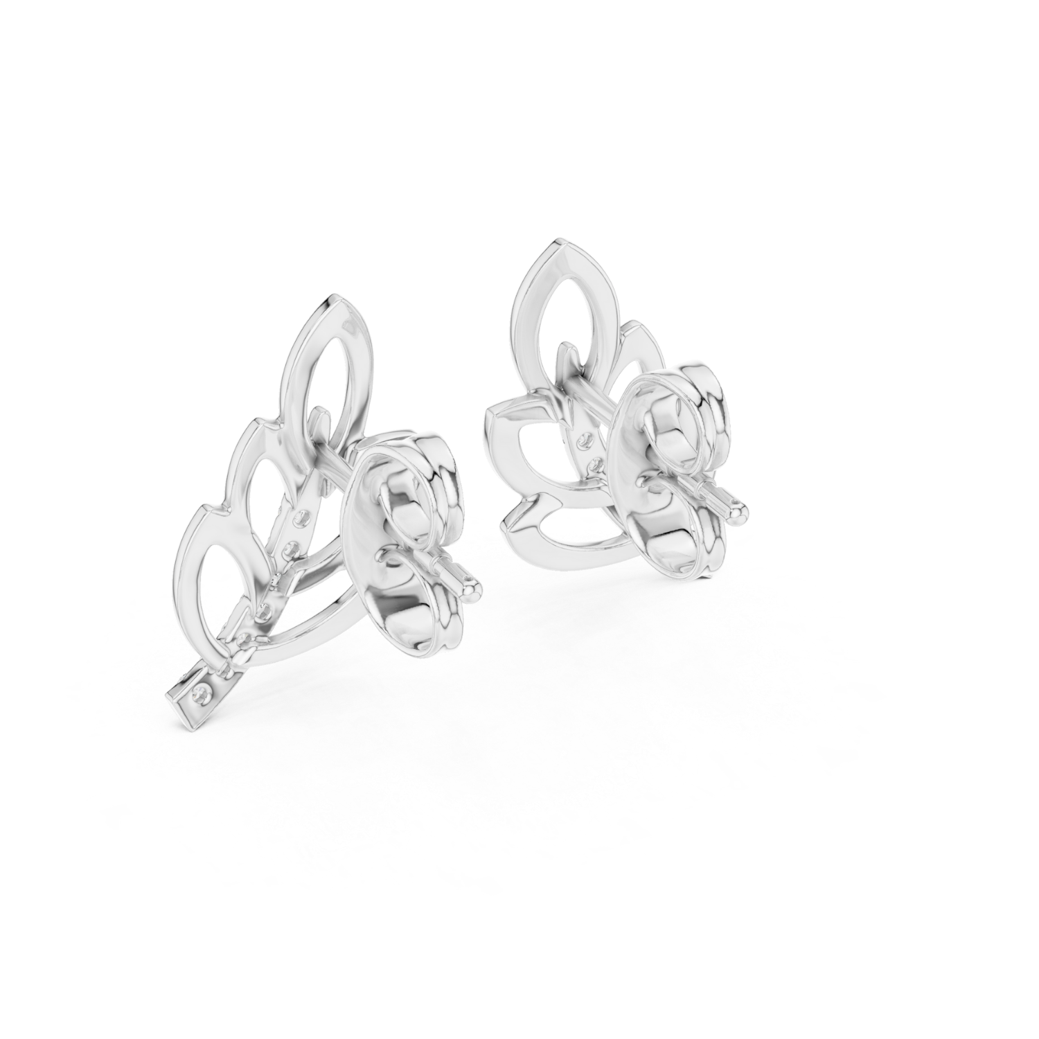 Elegant Leaf Diamond Earrings