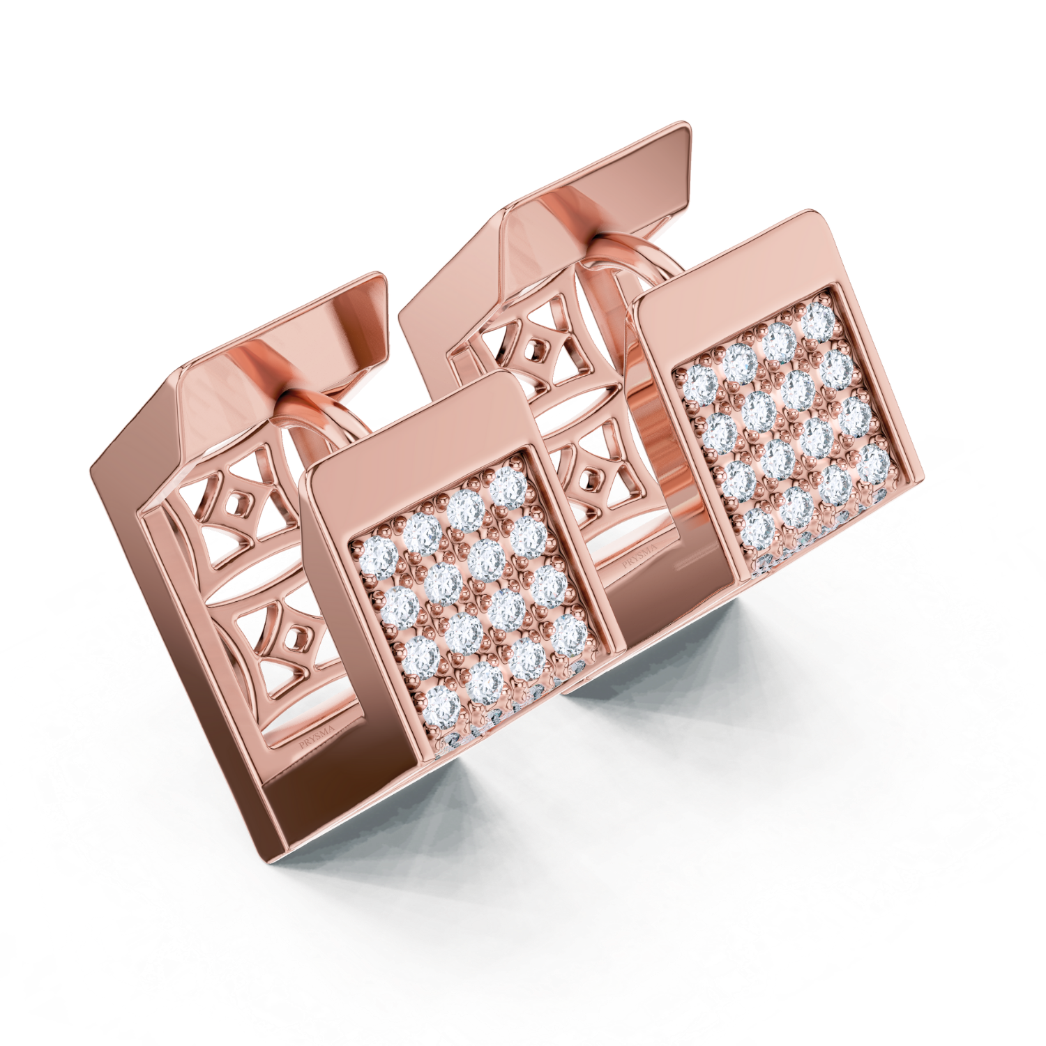 Pave-Set Diamond Huggie Earrings