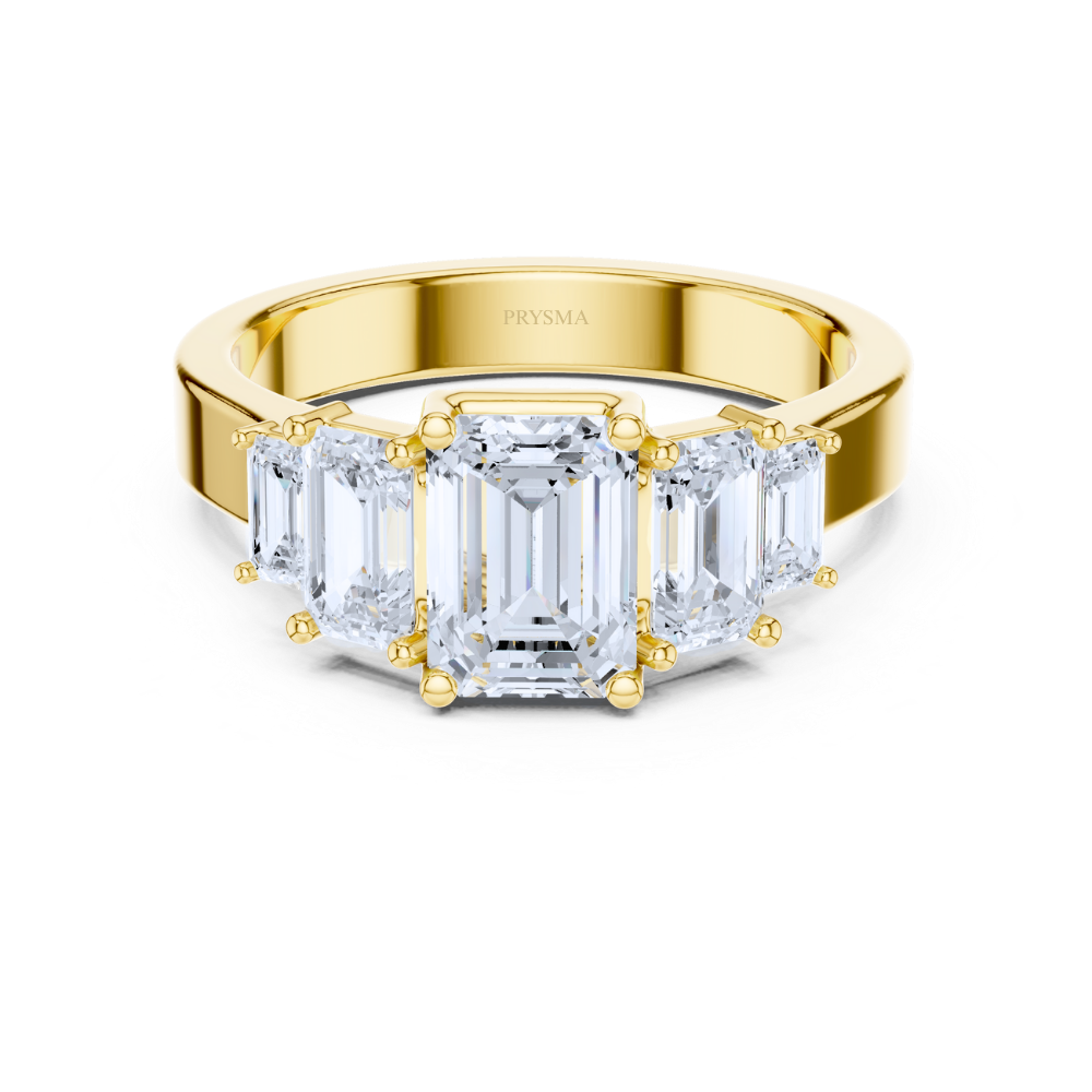 Grand Emerald-Cut Five Stone Ring