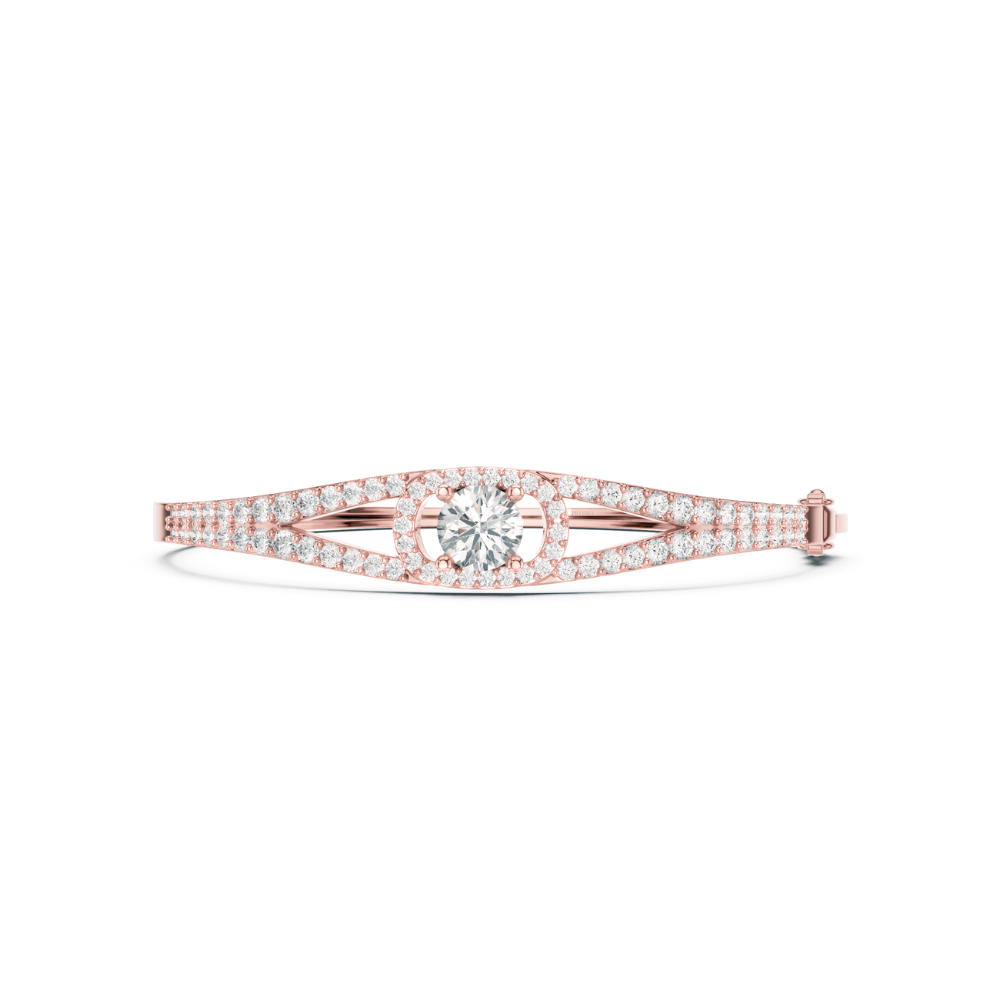 Aurielle Split-Shank Round Diamond Bracelet