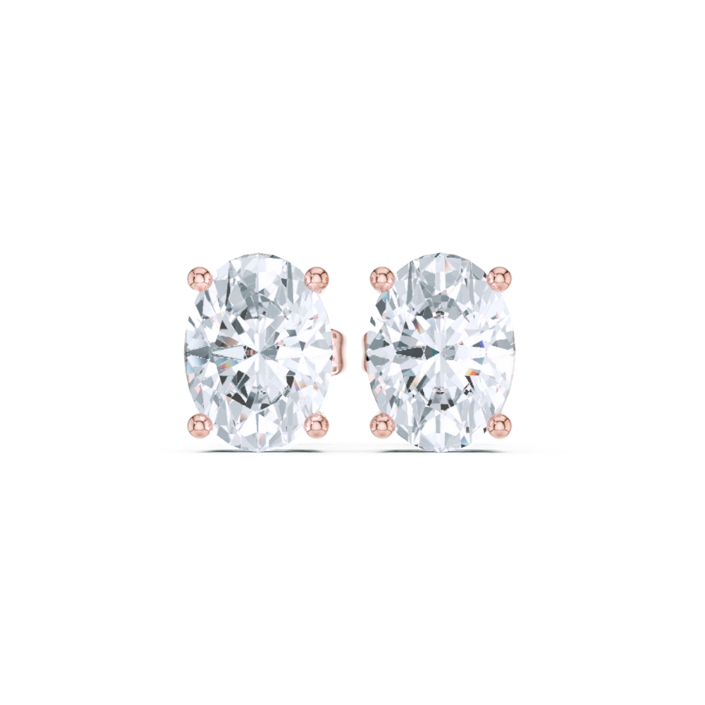 Classic Oval Diamond Studs