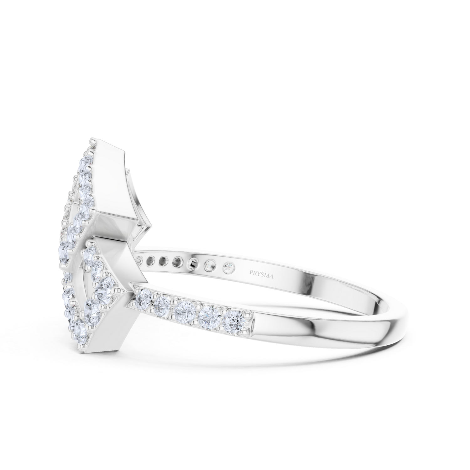Modern Geometric Diamond Ring
