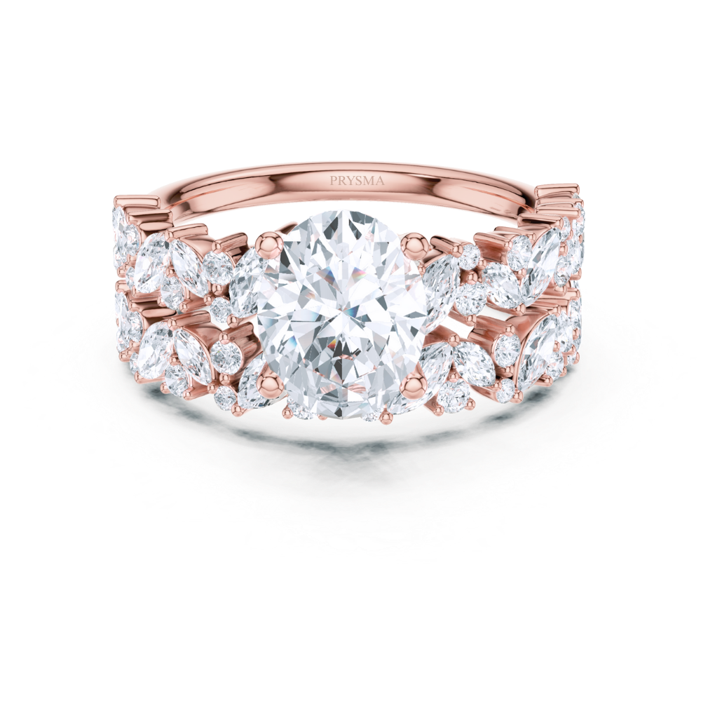 Radiance Bloom Oval Diamond Ring