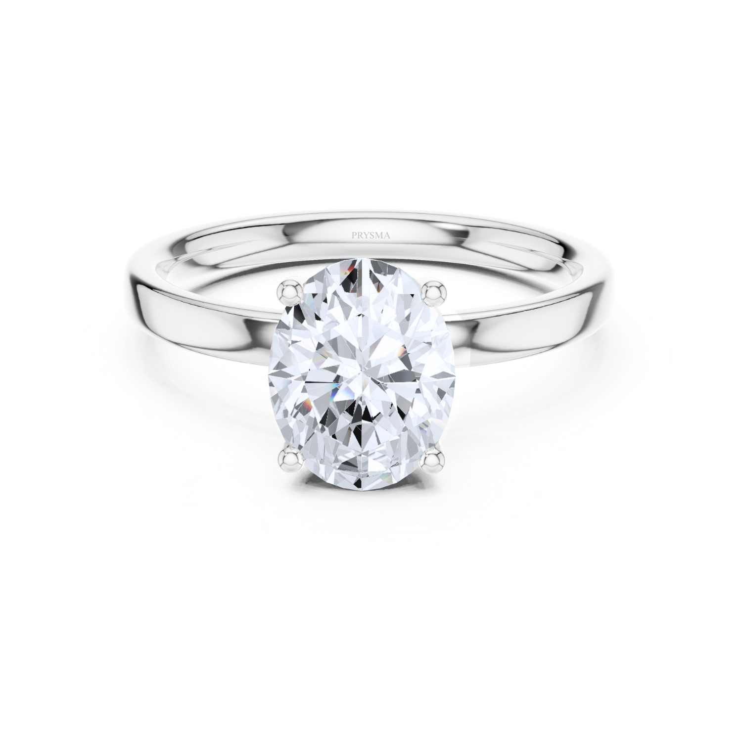 Oval Cut Solitaire Diamond Classic Four-Prong Setting