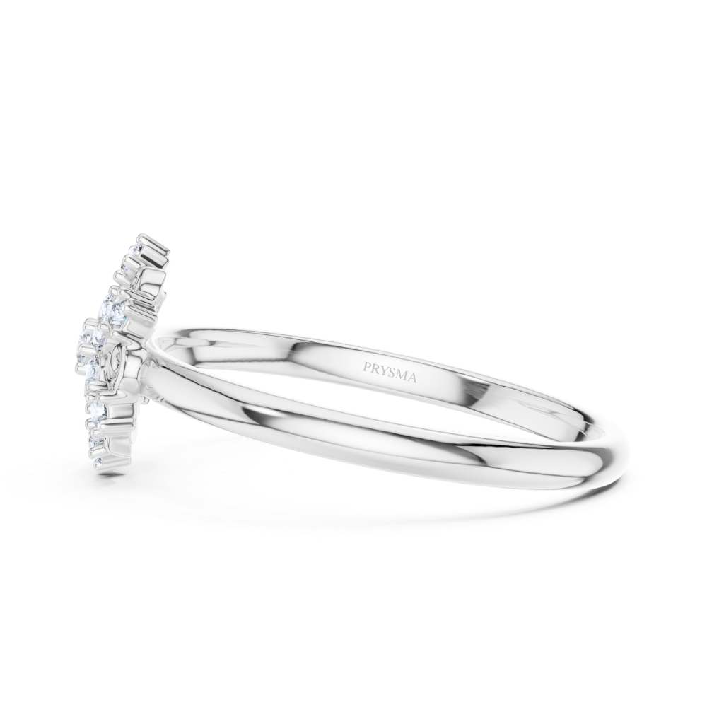 Regal Blossom Swirl Diamond Ring