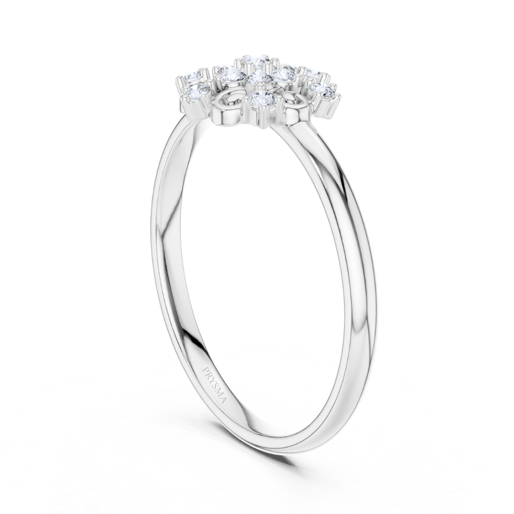 Regal Blossom Swirl Diamond Ring