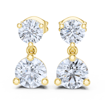 Timeless Elegance Two-Stone Drop Earrings