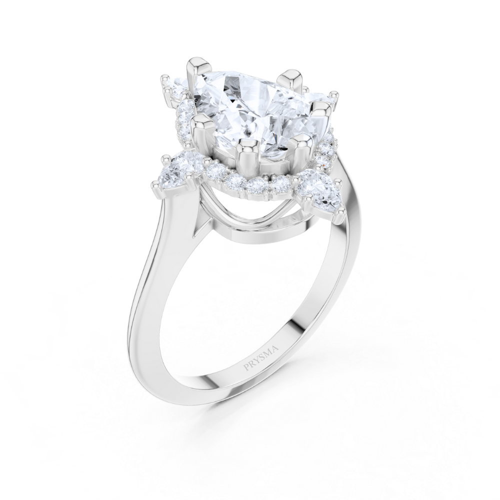 Imperial Teardrop Crown Ring
