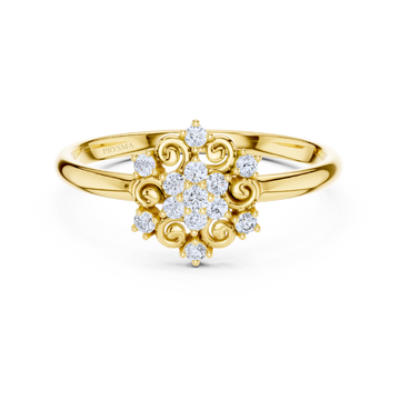 Regal Blossom Swirl Diamond Ring