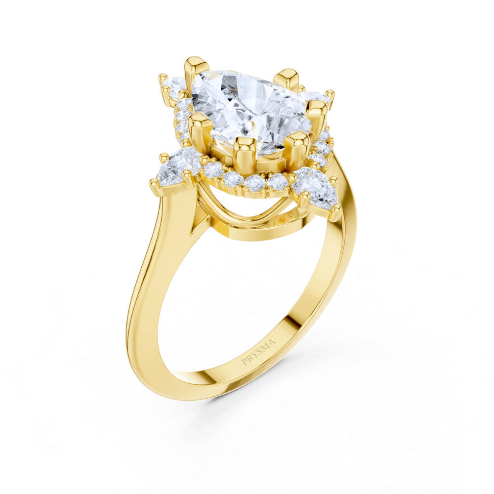 Imperial Teardrop Crown Ring