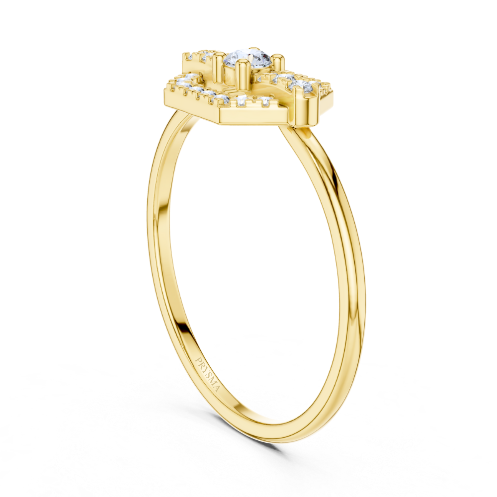 HexaLuxe Halo Ring