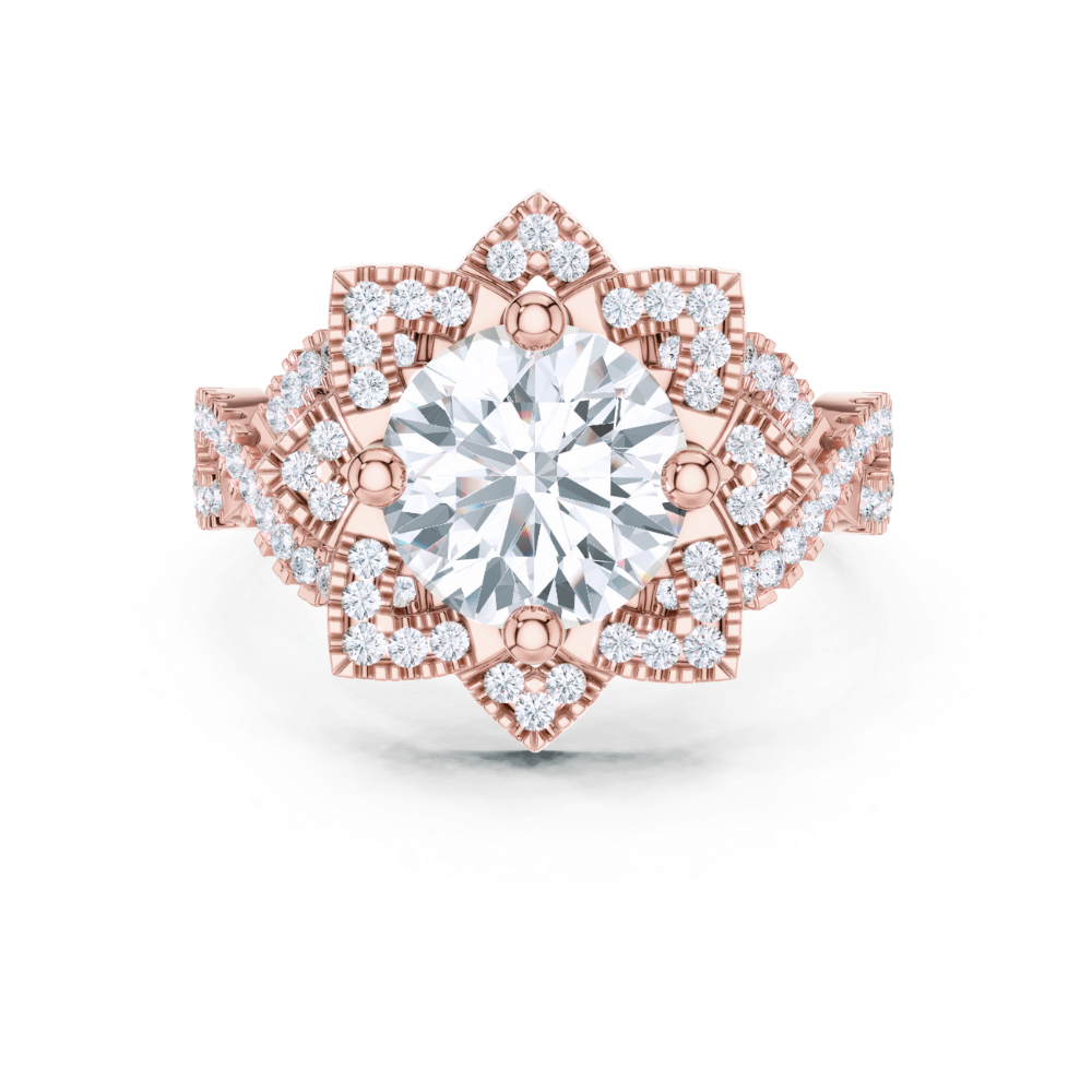 Celestial Blossom Halo Ring