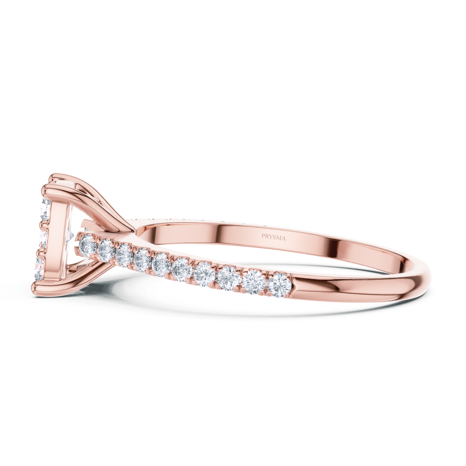 Celeste Cluster Princess Lab Diamond Ring