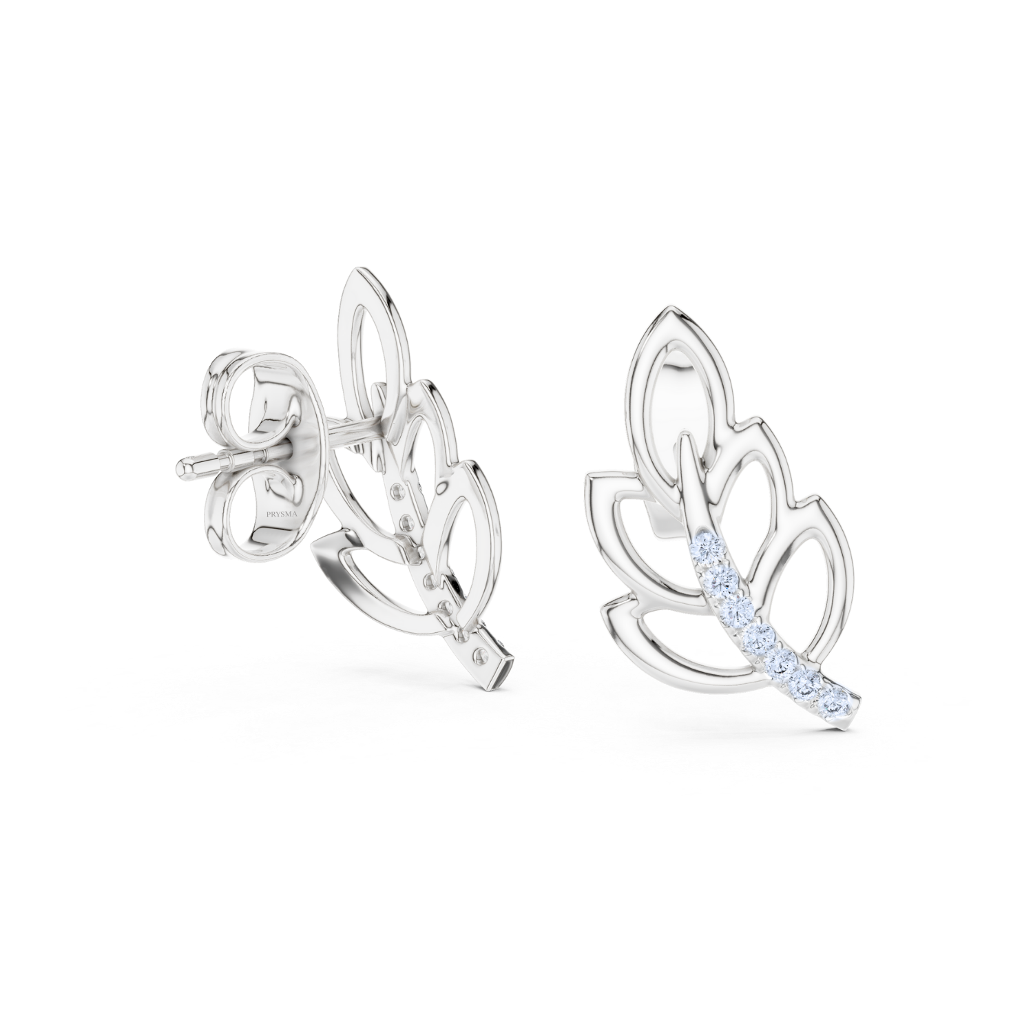 Elegant Leaf Diamond Earrings