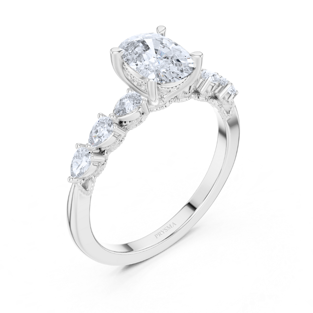 Radiant Harmony Cushion Diamond Ring