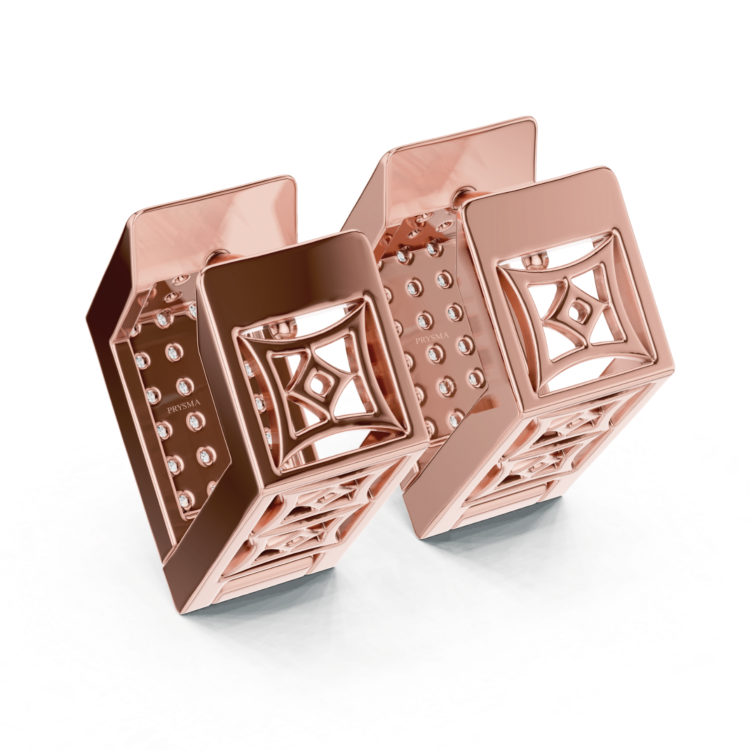 Pave-Set Diamond Huggie Earrings