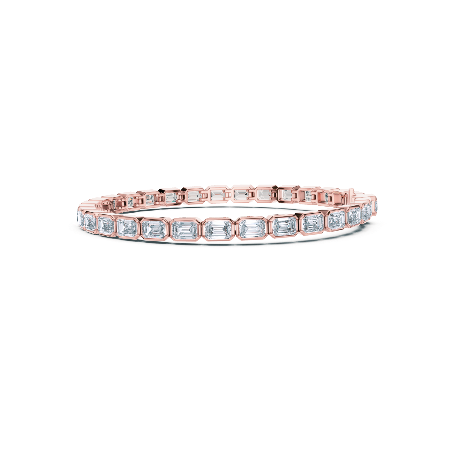 Emerald-Cut Diamond Tennis Bracelet