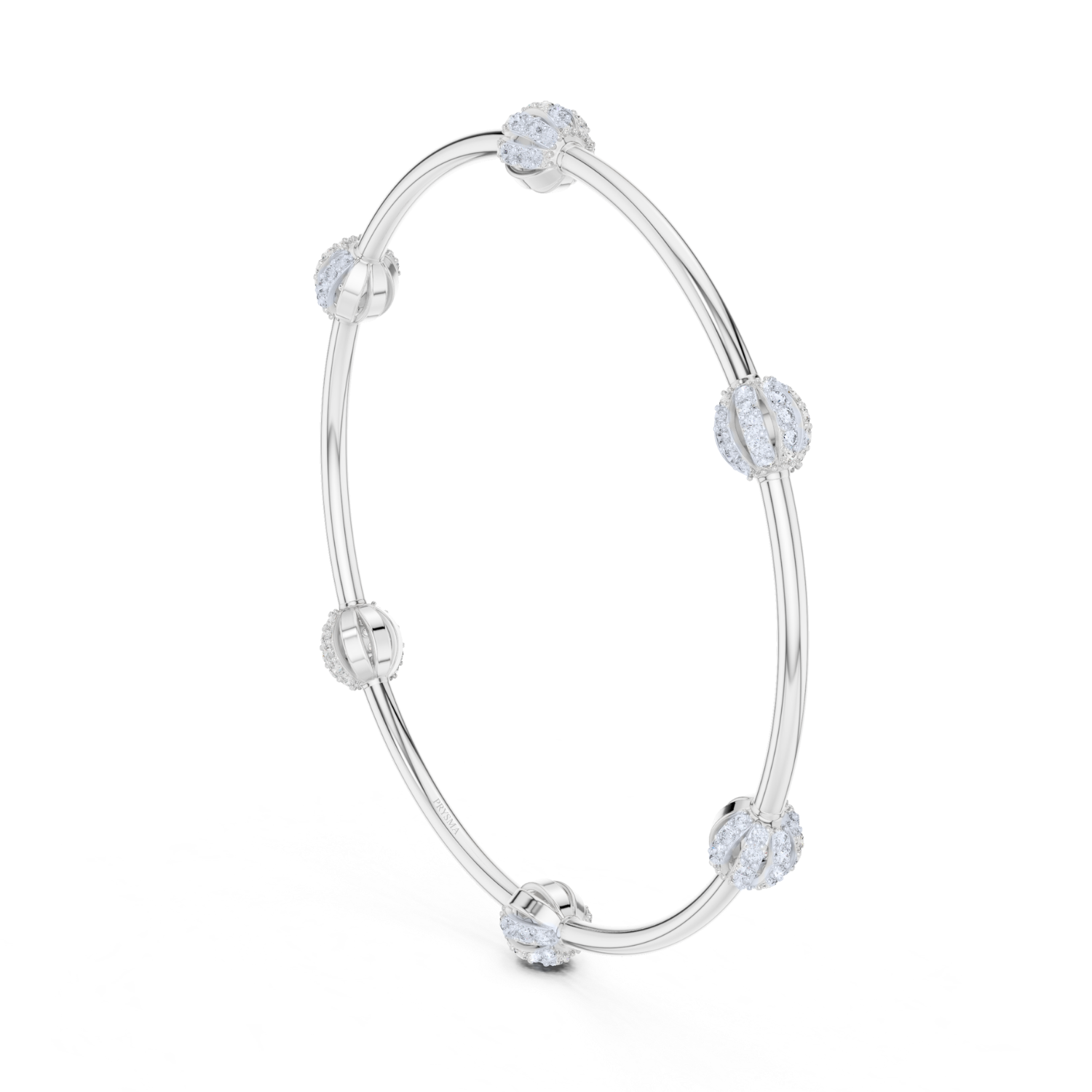 Radiant Bloom Orb Diamond Bangle
