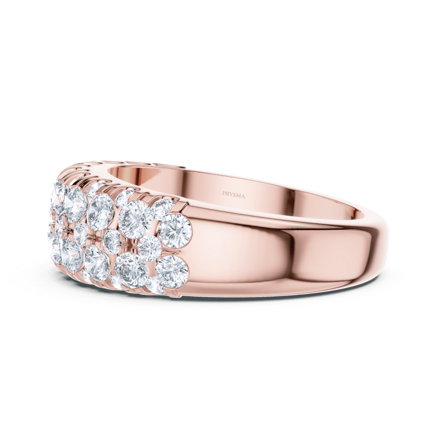 Triple Row Diamond Eternity Band