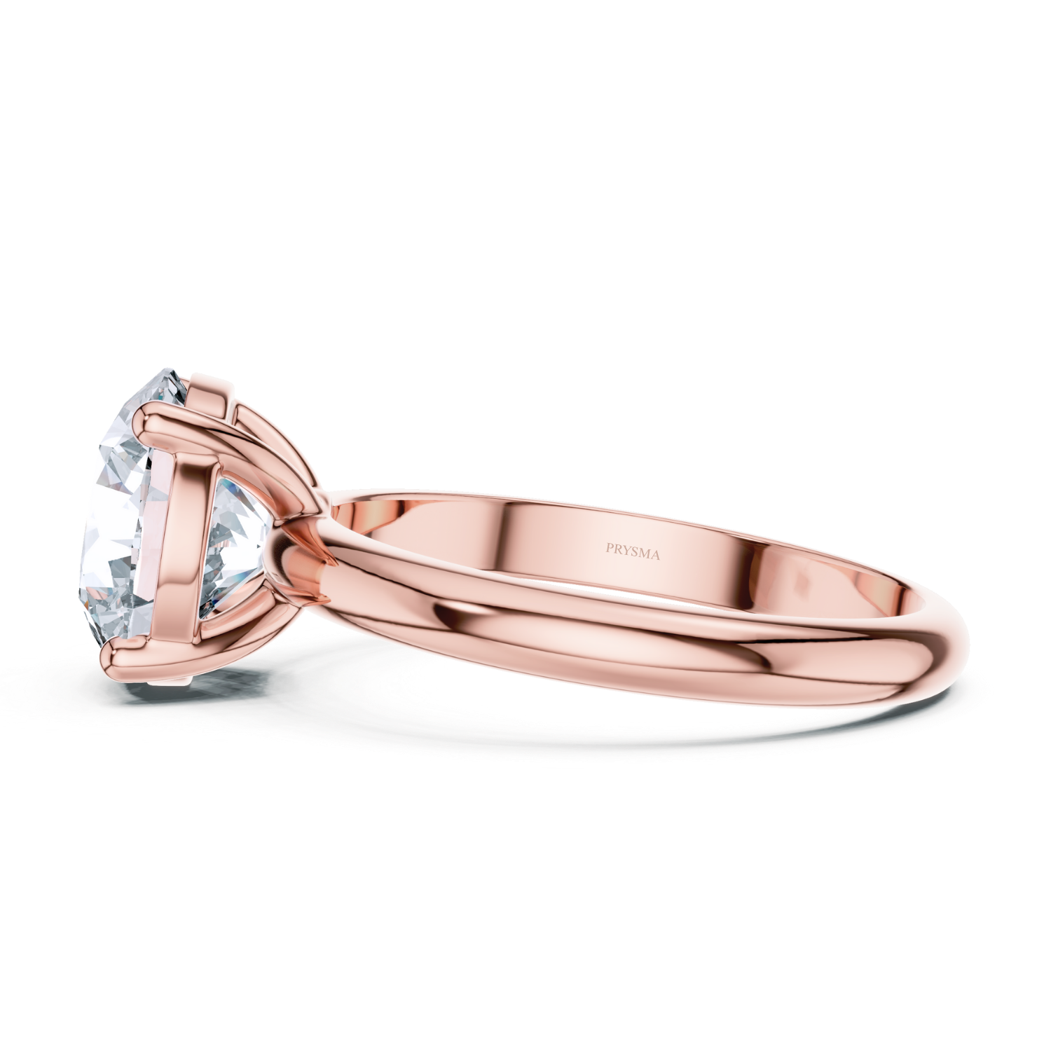 Regal Embrace Round Solitaire Ring