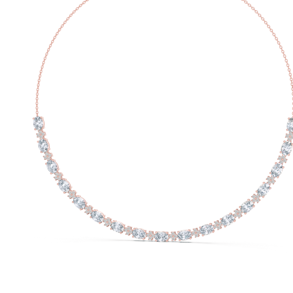 Celestia Oval Diamond Necklace