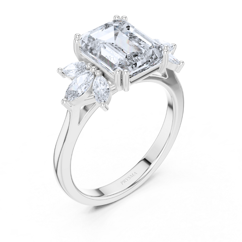 Diamond Blossom Crown Ring