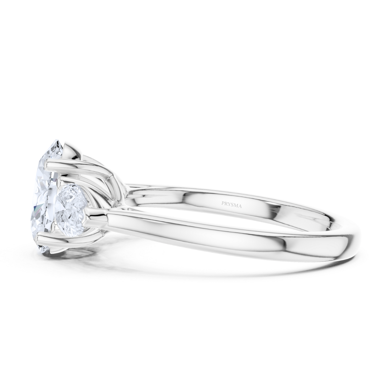 Three-Stone Oval Diamond Ring