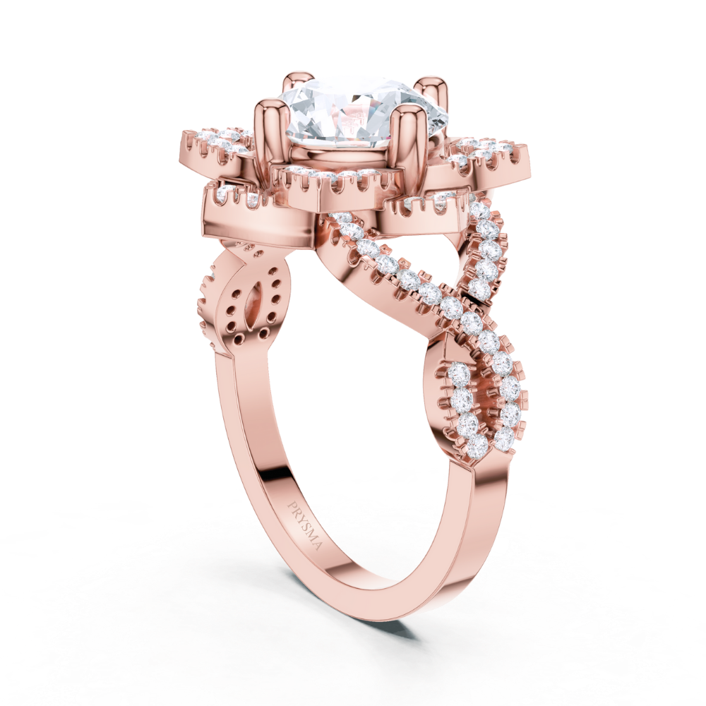 Celestial Blossom Halo Ring