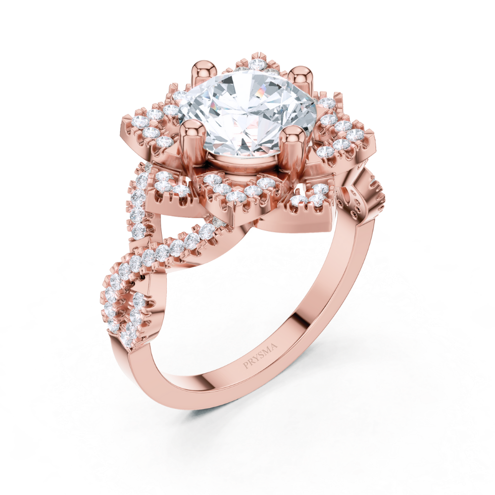 Celestial Blossom Halo Ring