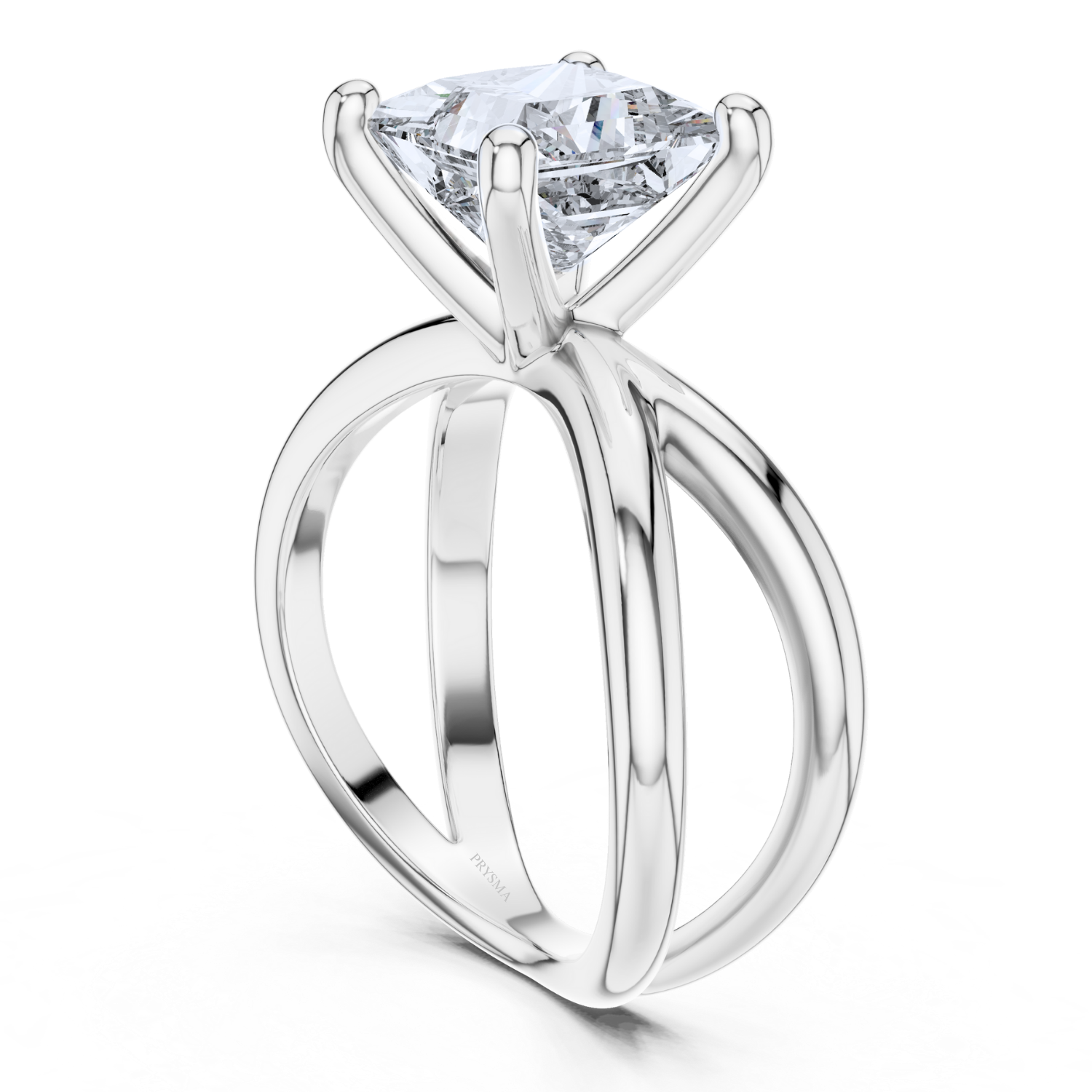 Elegant Split-Shank Solitaire Ring