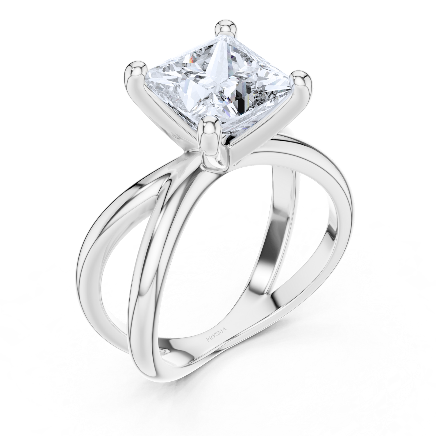 Elegant Split-Shank Solitaire Ring