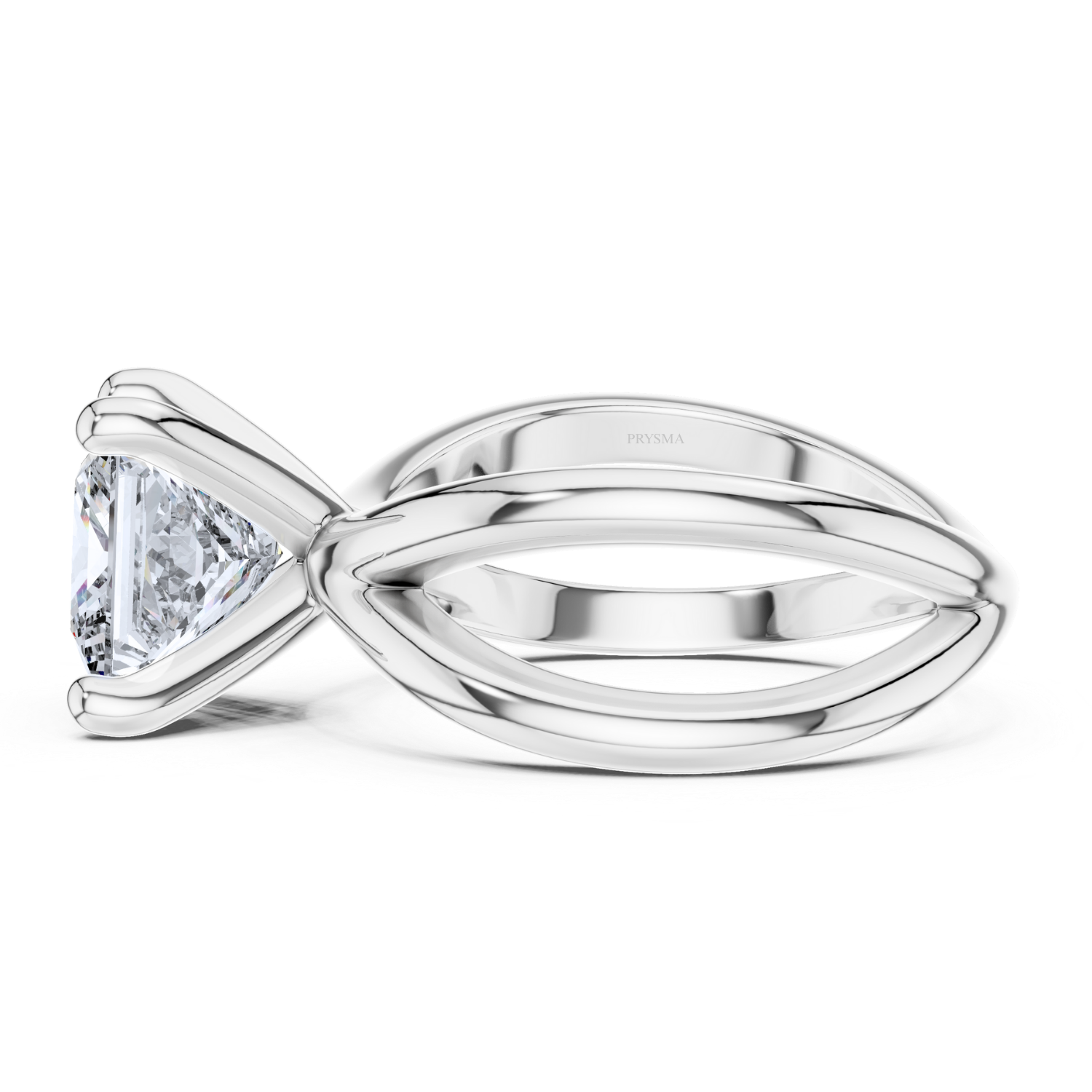 Elegant Split-Shank Solitaire Ring