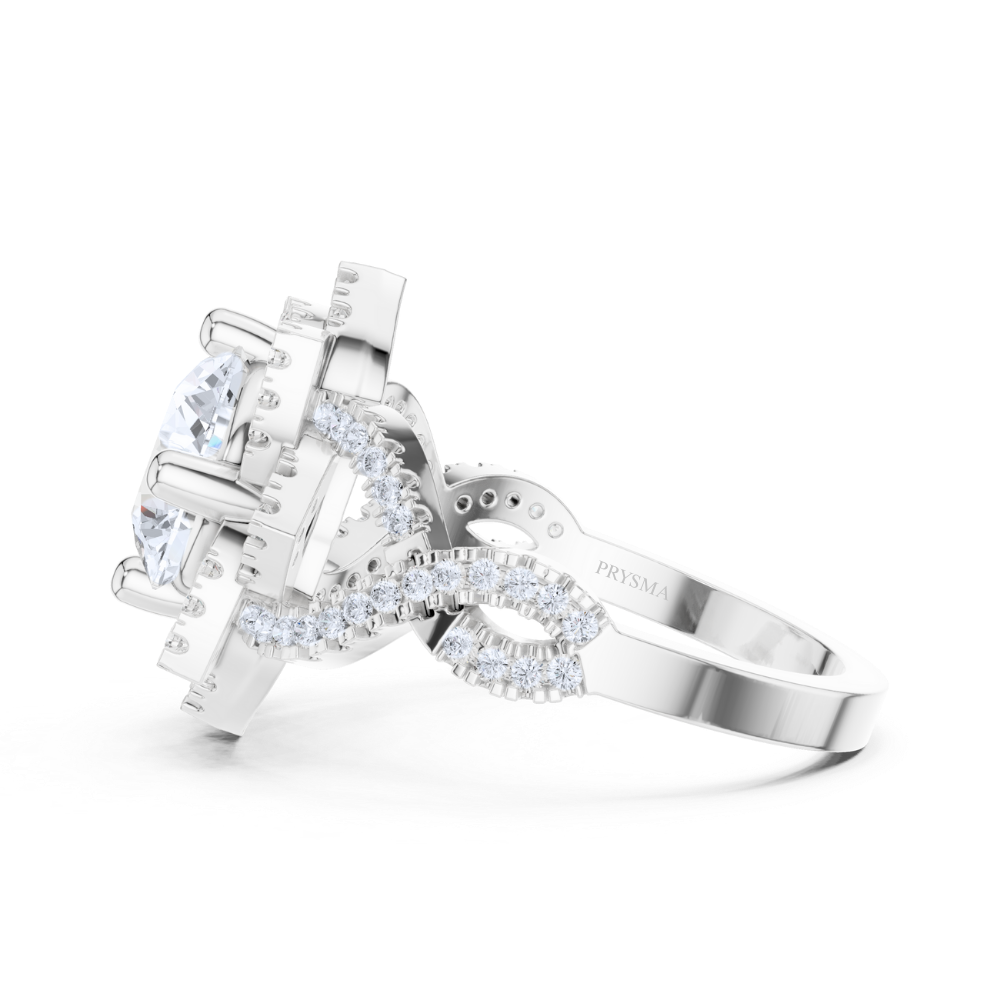 Celestial Blossom Halo Ring