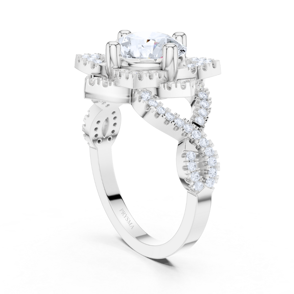 Celestial Blossom Halo Ring