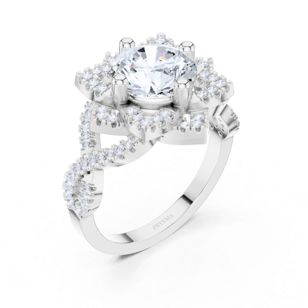 Celestial Blossom Halo Ring
